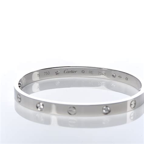 18k white gold love bracelet